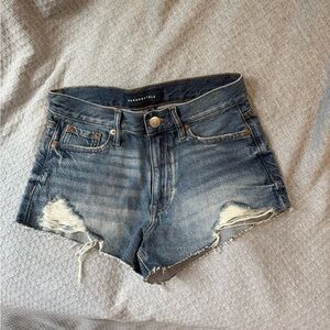 000R aeropostale vintage high rise shorty denim shorts